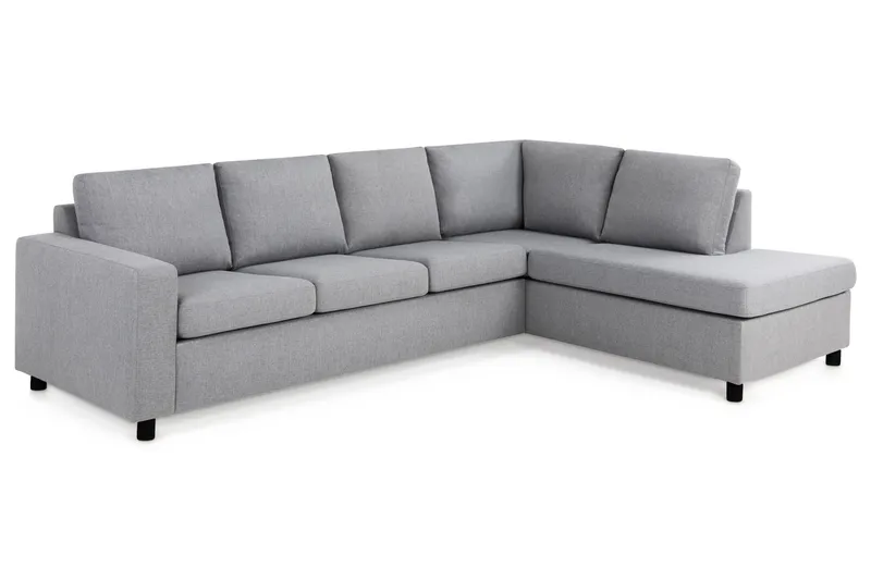 Crazy 4-sits Högervänd L-formad Schäslongsoffa i Tyg - Grå - Products - Möbler - Soffa - Divansoffa & schäslongsoffa - 3 sits soffa med divan