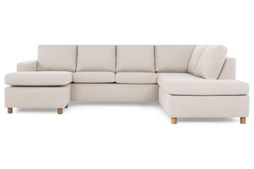 Crazy 4-sits Högervänd U-formad Large Soffa med Divan och Schäslong i Tyg - Beige - Products - Möbler - Soffa - Divansoffa & schäslongsoffa - 4 sits soffa med divan
