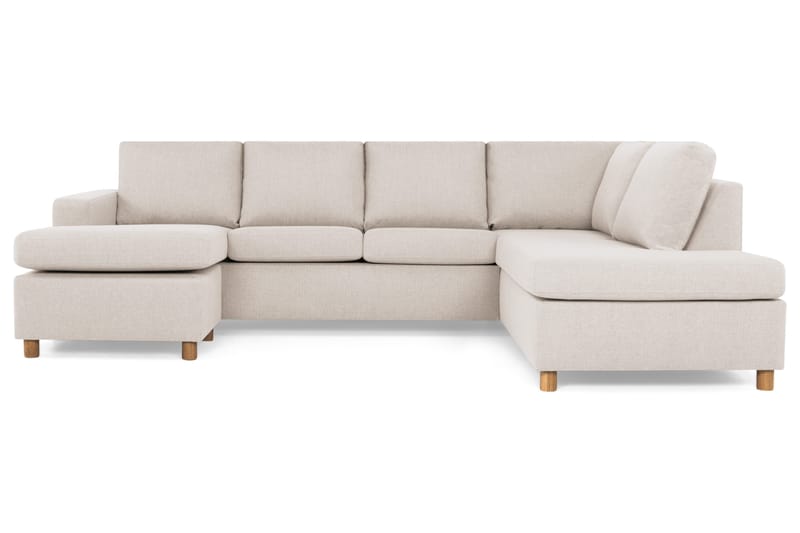 Crazy 4-sits Högervänd U-formad Large Soffa med Divan och Schäslong i Tyg - Beige - Products - Möbler - Soffa - Divansoffa & schäslongsoffa - 4 sits soffa med divan