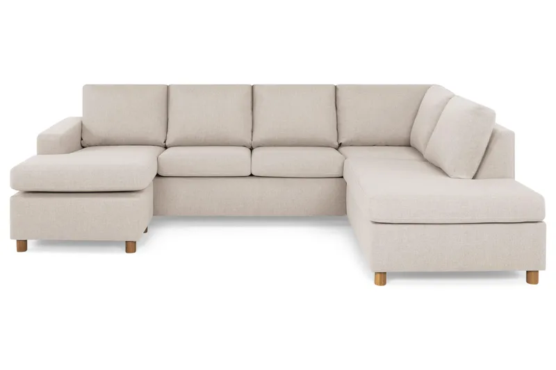 Crazy 4-sits Högervänd U-formad Large Soffa med Divan och Schäslong i Tyg - Beige - Products - Möbler - Soffa - Divansoffa & schäslongsoffa - 4 sits soffa med divan
