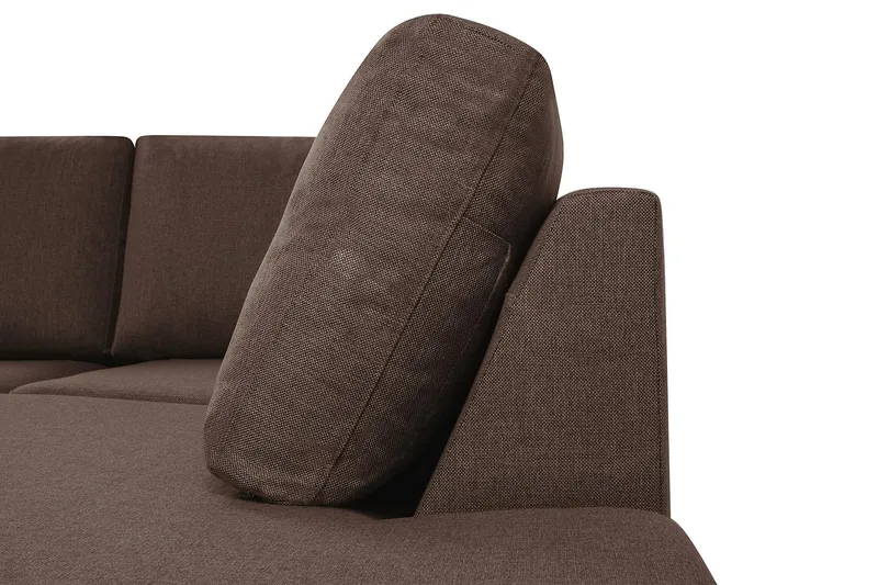 Crazy 4-sits Högervänd U-formad Large Soffa med Divan och Schäslong i Tyg - Brun - Products - Möbler - Soffa - Divansoffa & schäslongsoffa - 4 sits soffa med divan