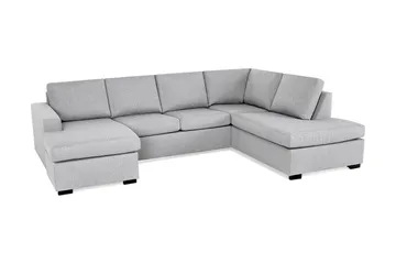 Crazy 4-sits Högervänd U-formad Large Soffa med Divan och Schäslong i Tyg - Grå - Products - Möbler - Soffa - Divansoffa & schäslongsoffa - 4 sits soffa med divan