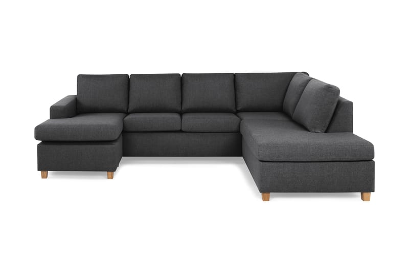 Crazy 4-sits Högervänd U-formad Large Soffa med Divan och Schäslong i Tyg - Mörkgrå - Products - Möbler - Soffa - Divansoffa & schäslongsoffa - 4 sits soffa med divan