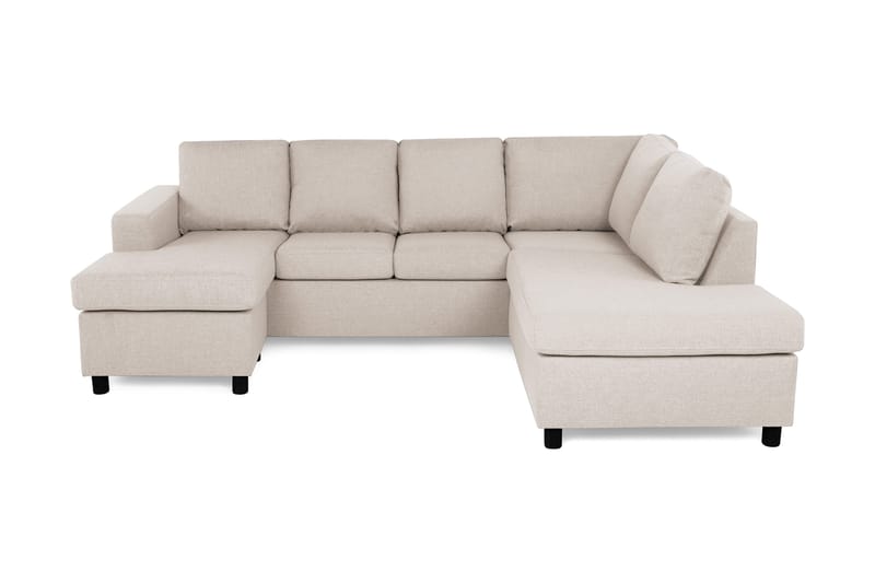 Crazy 4-sits Högervänd U-formad Small Soffa med Divan och Schäslong i Tyg, Beige