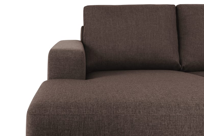 Crazy 4-sits Högervänd U-formad Small Soffa med Divan och Schäslong i Tyg - Brun - Products - Möbler - Soffa - Divansoffa & schäslongsoffa - 3 sits soffa med divan