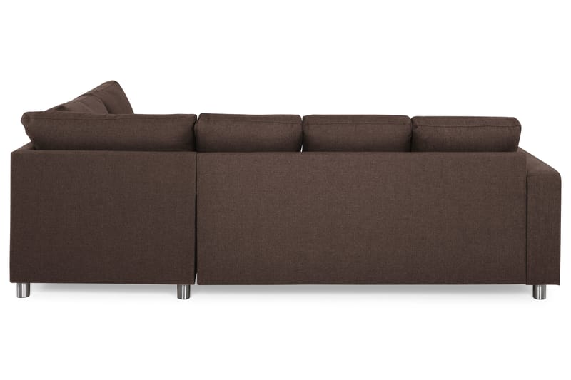 Crazy 4-sits Högervänd U-formad Small Soffa med Divan och Schäslong i Tyg - Brun - Products - Möbler - Soffa - Divansoffa & schäslongsoffa - 3 sits soffa med divan
