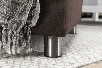Crazy 4-sits Högervänd U-formad Small Soffa med Divan och Schäslong i Tyg - Brun - Products - Möbler - Soffa - Divansoffa & schäslongsoffa - 3 sits soffa med divan