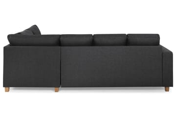 Crazy 4-sits Högervänd U-formad Small Soffa med Divan och Schäslong i Tyg - Mörkgrå - Products - Möbler - Soffa - Divansoffa & schäslongsoffa - 3 sits soffa med divan