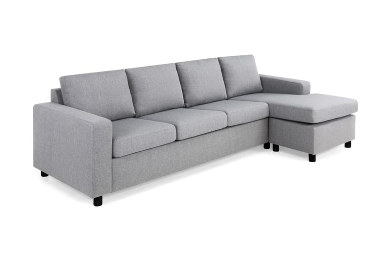 Crazy 4-sits Vändbar L-formad Divansoffa i Tyg - Grå - Products - Möbler - Soffa - Divansoffa & schäslongsoffa - 4 sits soffa med divan