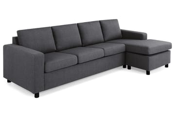 Crazy 4-sits Vändbar L-formad Divansoffa i Tyg - Mörkgrå - Products - Möbler - Soffa - Divansoffa & schäslongsoffa - 4 sits soffa med divan