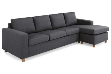 Crazy 4-sits Vändbar L-formad Divansoffa i Tyg - Mörkgrå - Products - Möbler - Soffa - Divansoffa & schäslongsoffa - 4 sits soffa med divan