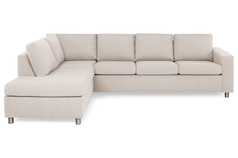 Crazy 4-sits Vänstervänd L-formad Schäslongsoffa i Tyg - Beige - Products - Möbler - Soffa - Divansoffa & schäslongsoffa - 3 sits soffa med divan