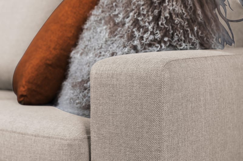 Crazy 4-sits Vänstervänd L-formad Schäslongsoffa i Tyg - Beige - Products - Möbler - Soffa - Divansoffa & schäslongsoffa - 3 sits soffa med divan