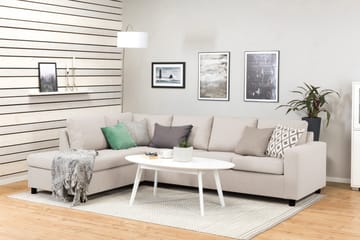 Crazy 4-sits Vänstervänd L-formad Schäslongsoffa i Tyg - Beige - Products - Möbler - Soffa - Divansoffa & schäslongsoffa - 3 sits soffa med divan
