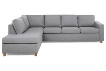 Crazy 4-sits Vänstervänd L-formad Schäslongsoffa i Tyg - Grå - Products - Möbler - Soffa - Divansoffa & schäslongsoffa - 3 sits soffa med divan