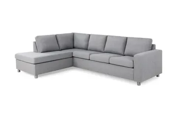 Crazy 4-sits Vänstervänd L-formad Schäslongsoffa i Tyg - Grå - Products - Möbler - Soffa - Divansoffa & schäslongsoffa - 3 sits soffa med divan