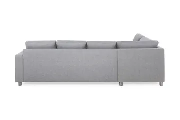 Crazy 4-sits Vänstervänd L-formad Schäslongsoffa i Tyg - Grå - Products - Möbler - Soffa - Divansoffa & schäslongsoffa - 3 sits soffa med divan