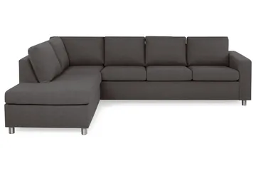Crazy 4-sits Vänstervänd L-formad Schäslongsoffa i Tyg - Mörkgrå - Products - Möbler - Soffa - Divansoffa & schäslongsoffa - 3 sits soffa med divan
