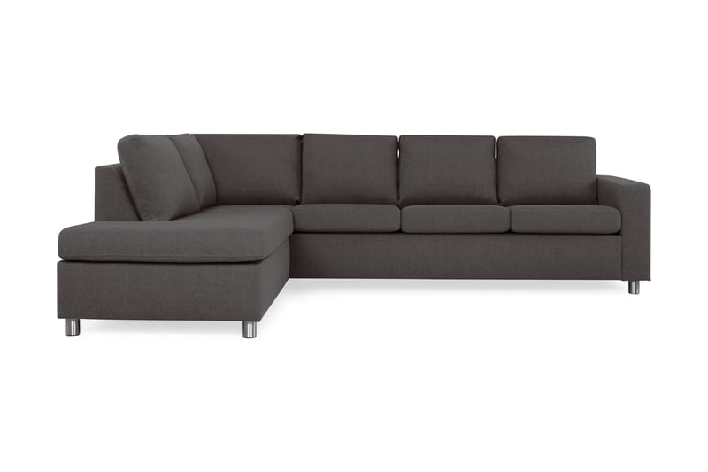 Crazy 4-sits Vänstervänd L-formad Schäslongsoffa i Tyg - Mörkgrå - Products - Möbler - Soffa - Divansoffa & schäslongsoffa - 3 sits soffa med divan