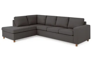 Crazy 4-sits Vänstervänd L-formad Schäslongsoffa i Tyg - Mörkgrå - Products - Möbler - Soffa - Divansoffa & schäslongsoffa - 3 sits soffa med divan