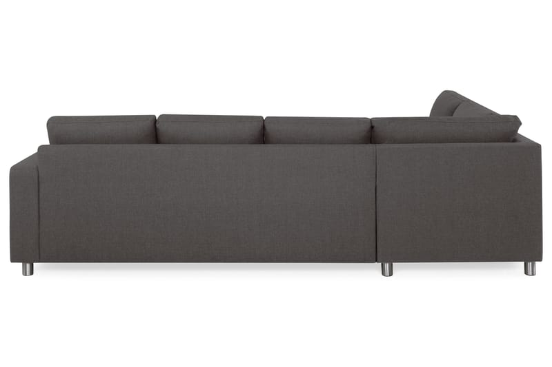 Crazy 4-sits Vänstervänd L-formad Schäslongsoffa i Tyg - Mörkgrå - Products - Möbler - Soffa - Divansoffa & schäslongsoffa - 3 sits soffa med divan