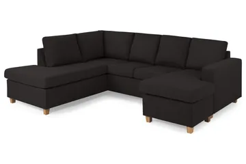 Crazy 4-sits Vänstervänd U-formad Large Soffa med Divan och Schäslong i Tyg - Antracit - Products - Möbler - Soffa - Divansoffa & schäslongsoffa - 4 sits soffa med divan