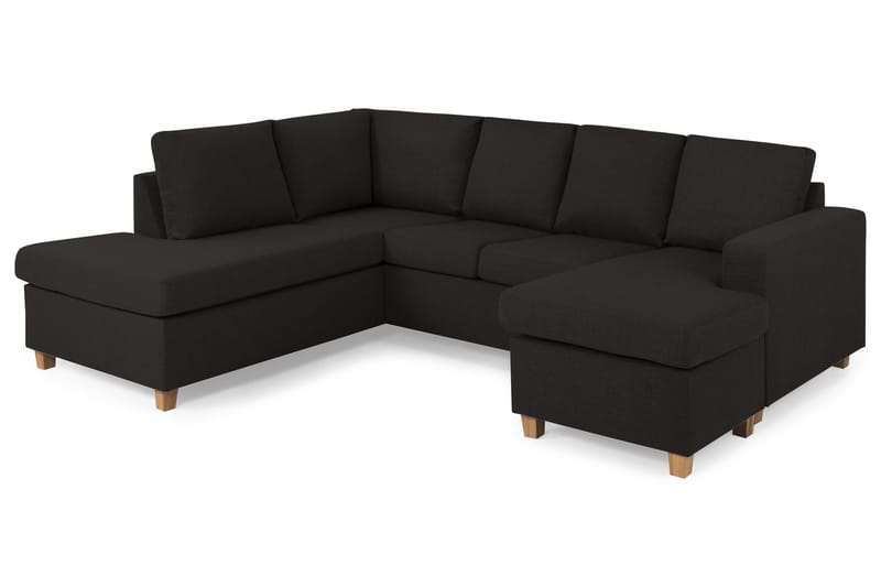 Crazy 4-sits Vänstervänd U-formad Large Soffa med Divan och Schäslong i Tyg - Antracit - Products - Möbler - Soffa - Divansoffa & schäslongsoffa - 4 sits soffa med divan
