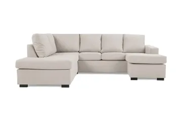 Crazy 4-sits Vänstervänd U-formad Large Soffa med Divan och Schäslong i Tyg