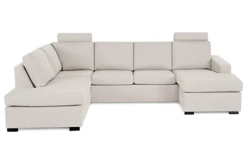 Crazy 4-sits Vänstervänd U-formad Large Soffa med Divan och Schäslong i Tyg - Beige - Products - Möbler - Soffa - Divansoffa & schäslongsoffa - 4 sits soffa med divan