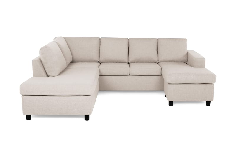 Crazy 4-sits Vänstervänd U-formad Large Soffa med Divan och Schäslong i Tyg - Beige - Products - Möbler - Soffa - Divansoffa & schäslongsoffa - 4 sits soffa med divan