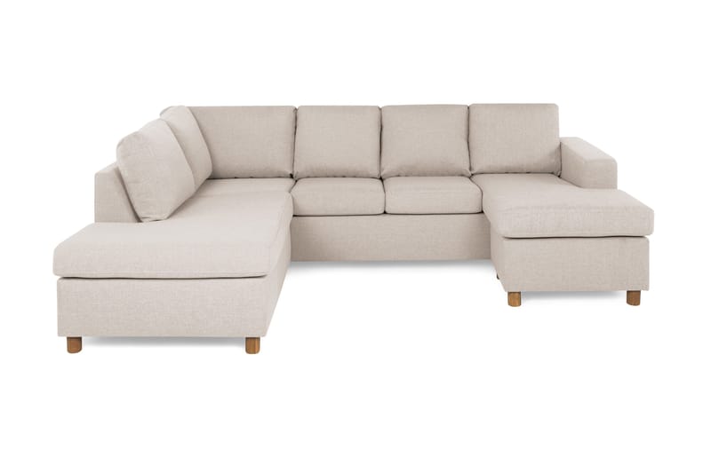 Crazy 4-sits Vänstervänd U-formad Large Soffa med Divan och Schäslong i Tyg - Beige - Products - Möbler - Soffa - Divansoffa & schäslongsoffa - 4 sits soffa med divan