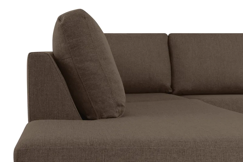 Crazy 4-sits Vänstervänd U-formad Large Soffa med Divan och Schäslong i Tyg - Brun - Products - Möbler - Soffa - Divansoffa & schäslongsoffa - 4 sits soffa med divan