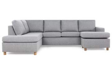 Crazy 4-sits Vänstervänd U-formad Large Soffa med Divan och Schäslong i Tyg - Grå - Products - Möbler - Soffa - Divansoffa & schäslongsoffa - 4 sits soffa med divan