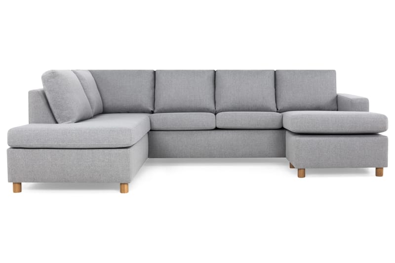 Crazy 4-sits Vänstervänd U-formad Large Soffa med Divan och Schäslong i Tyg - Grå - Products - Möbler - Soffa - Divansoffa & schäslongsoffa - 4 sits soffa med divan