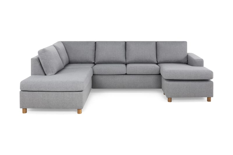 Crazy 4-sits Vänstervänd U-formad Large Soffa med Divan och Schäslong i Tyg - Grå - Products - Möbler - Soffa - Divansoffa & schäslongsoffa - 4 sits soffa med divan