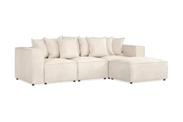 Cubo 4-sits Vändbar L-formad Djup Modulsoffa med Divan i Manchester - Beige - Products - Möbler - Soffa - Divansoffa & schäslongsoffa - 3 sits soffa med divan