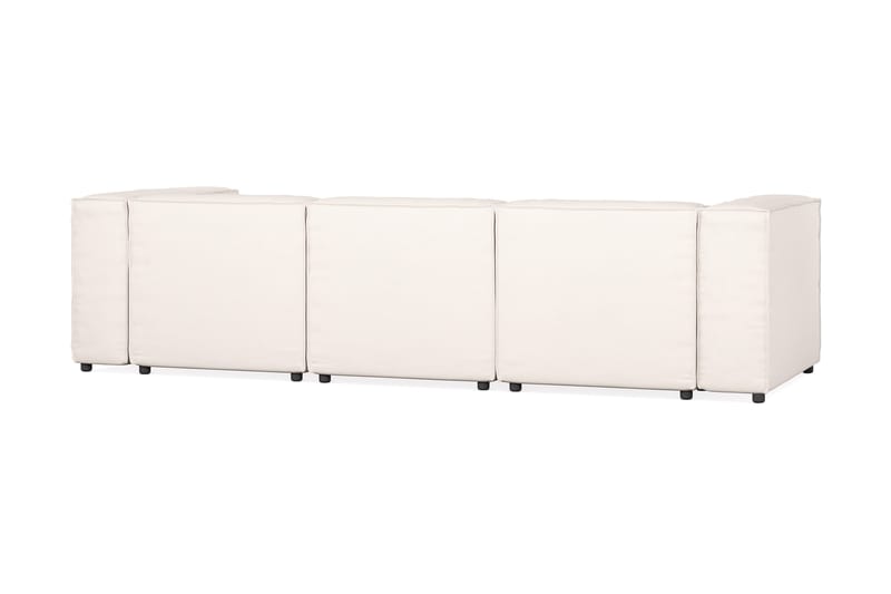 Cubo 4-sits Vändbar L-formad Djup Modulsoffa med Divan i Tyg - Vit - Products - Möbler - Soffa - Divansoffa & schäslongsoffa - 3 sits soffa med divan