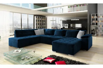 Dynir Soffa med Divan och Schäslong 4-sits - Blå - Products - Möbler - Soffa - Divansoffa & schäslongsoffa - 4 sits soffa med divan