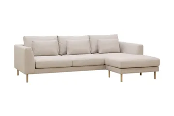 Florenz 3-sits Högervänd L-formad Divansoffa i Tyg - Beige - Products - Möbler - Soffa - Divansoffa & schäslongsoffa - 3 sits soffa med divan