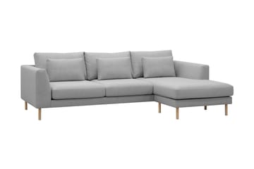 Florenz 3-sits Högervänd L-formad Divansoffa i Tyg - Ljusgrå - Products - Möbler - Soffa - Divansoffa & schäslongsoffa - 3 sits soffa med divan