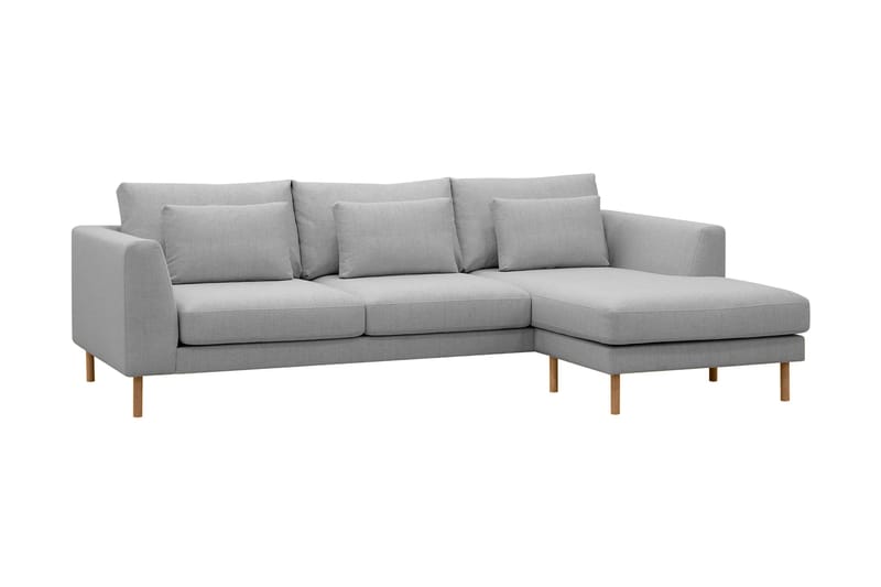 Florenz 3-sits Högervänd L-formad Divansoffa i Tyg - Ljusgrå - Products - Möbler - Soffa - Divansoffa & schäslongsoffa - 3 sits soffa med divan