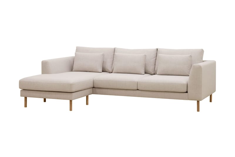 Florenz 3-sits Vänstervänd L-formad Divansoffa i Tyg - Beige - Products - Möbler - Soffa - Divansoffa & schäslongsoffa - 3 sits soffa med divan