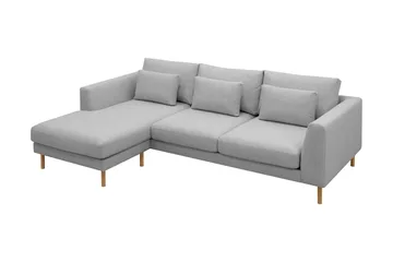 Florenz 3-sits Vänstervänd L-formad Divansoffa i Tyg - Ljusgrå - Products - Möbler - Soffa - Divansoffa & schäslongsoffa - 3 sits soffa med divan