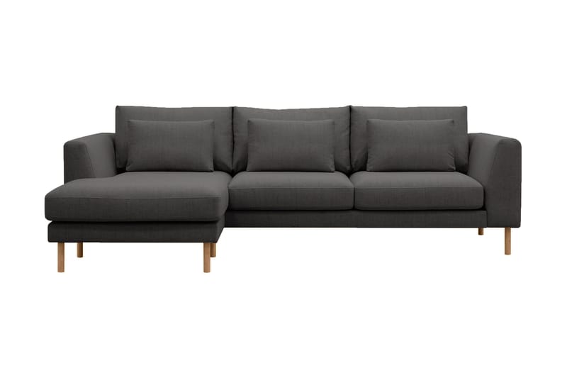 Florenz 3-sits Vänstervänd L-formad Divansoffa i Tyg - Mörkgrå - Products - Möbler - Soffa - Divansoffa & schäslongsoffa - 3 sits soffa med divan
