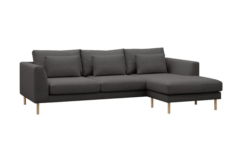 Florenz 3-sits Vänstervänd L-formad Divansoffa i Tyg - Mörkgrå - Products - Möbler - Soffa - Divansoffa & schäslongsoffa - 3 sits soffa med divan