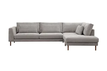 Florenz 4-sits Högervänd L-formad Schäslongsoffa i Chenille - Ljusgrå - Products - Möbler - Soffa - Divansoffa & schäslongsoffa - 4 sits soffa med divan