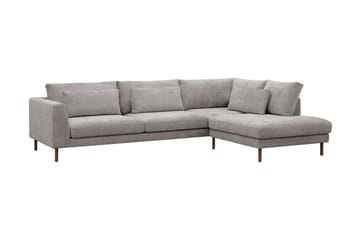 Florenz 4-sits Högervänd L-formad Schäslongsoffa i Chenille - Ljusgrå - Products - Möbler - Soffa - Divansoffa & schäslongsoffa - 4 sits soffa med divan