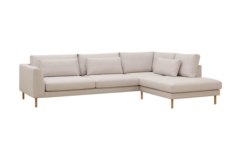 Florenz 4-sits Högervänd L-formad Schäslongsoffa i Tyg - Beige - Products - Möbler - Soffa - Divansoffa & schäslongsoffa - 4 sits soffa med divan