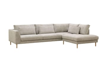 Florenz 4-sits Högervänd L-formad Schäslongsoffa i Tyg - Grå / Beige - Products - Möbler - Soffa - Divansoffa & schäslongsoffa - 4 sits soffa med divan