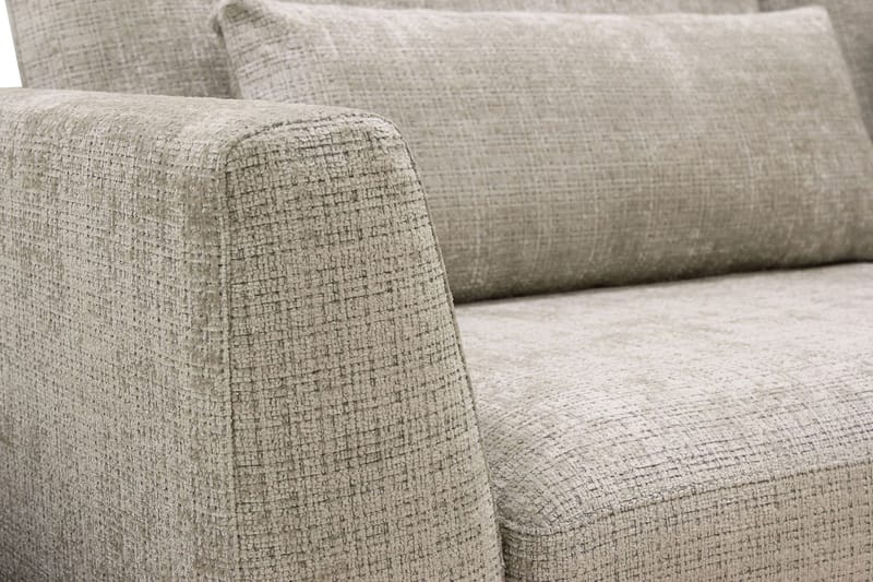 Florenz 4-sits Högervänd L-formad Schäslongsoffa i Tyg - Grå / Beige - Products - Möbler - Soffa - Divansoffa & schäslongsoffa - 4 sits soffa med divan
